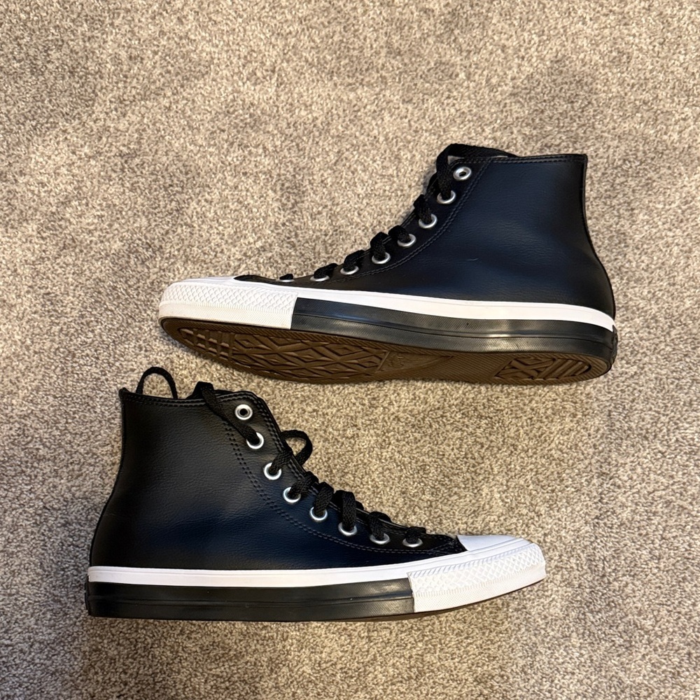 Converse faux leather High-Top Sneakers - Picture 7 of 8